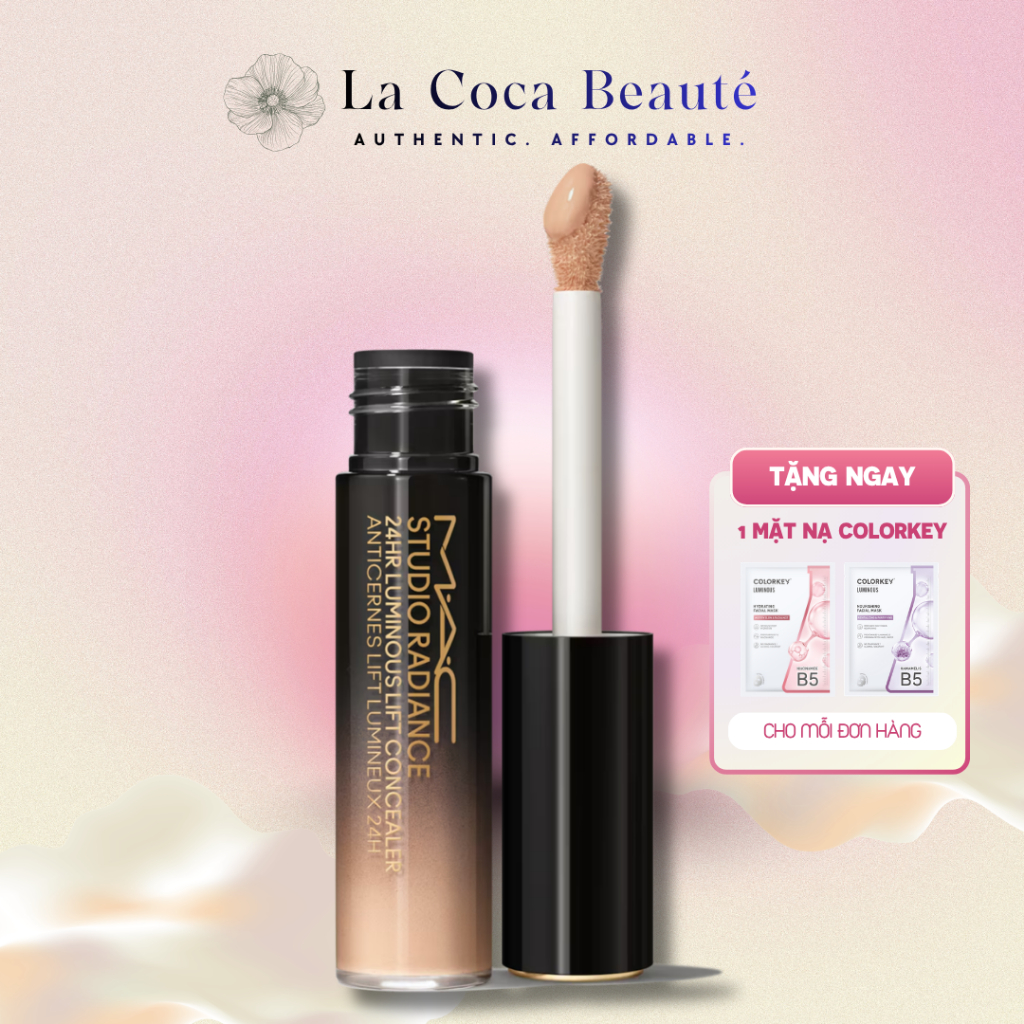 Kem Che Khuyết Điểm MAC Studio Radiance 24H Concealer NC20 – Sáng Da, Căng Bóng, Light Beige, Chính 