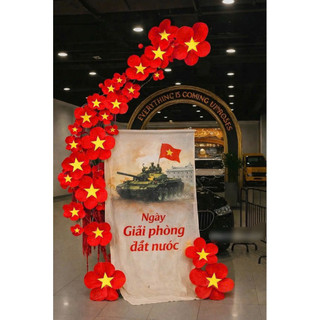 Sét 8 bông Hoa sao vàng(đủ size 15-40cm),trang trí 30/4-hoa sao đỏ-hoa sao