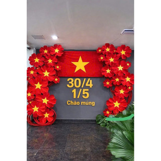 Sét 8 bông Hoa sao vàng(đủ size 15-40cm),trang trí 30/4-hoa sao đỏ-hoa sao
