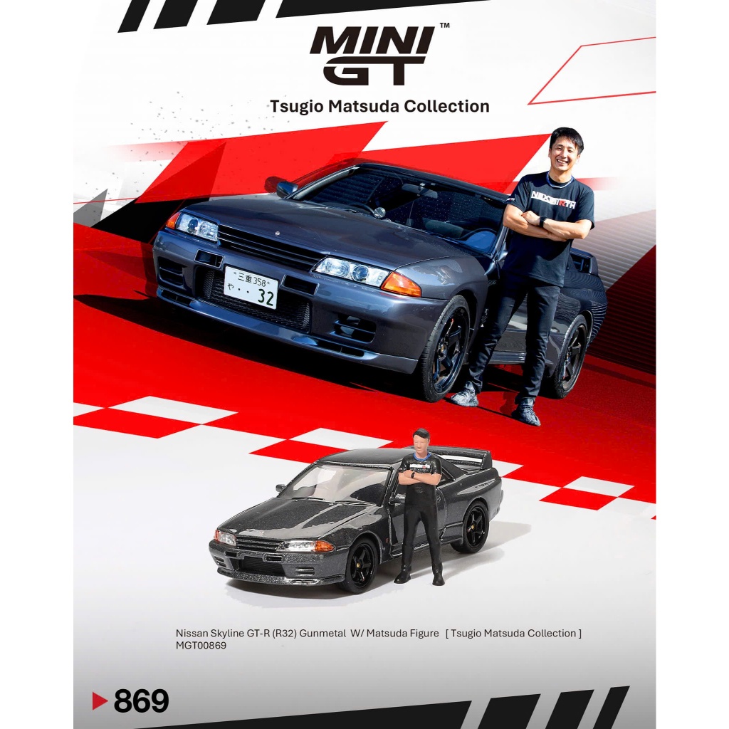 Xe mô hình MINI GT Nissan Skyline GT-R R32 Gunmetal 1:64 chính hãng