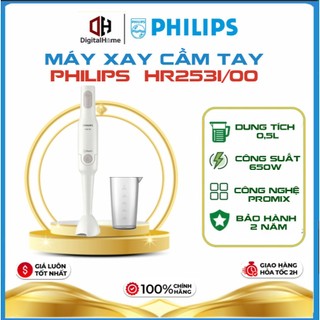 Máy Xay Cầm Tay Philips HR2531/00,Công Suất 650W,Cối 0,5L, Bảo Hành Chính Hãng 2 Năm