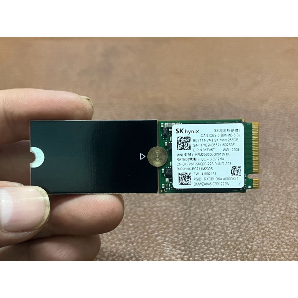 bán SSD Nvme hynix BC711  256GB chuẩn 2230 sức khỏe 99% , hàng cũ zin theo máy chính hãng