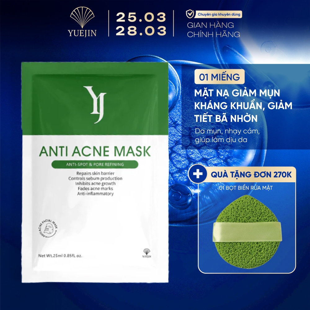 Mặt nạ giảm mụn, thu nhỏ lỗ chân lông YUEJIN Anti Acne Mask Yuejin