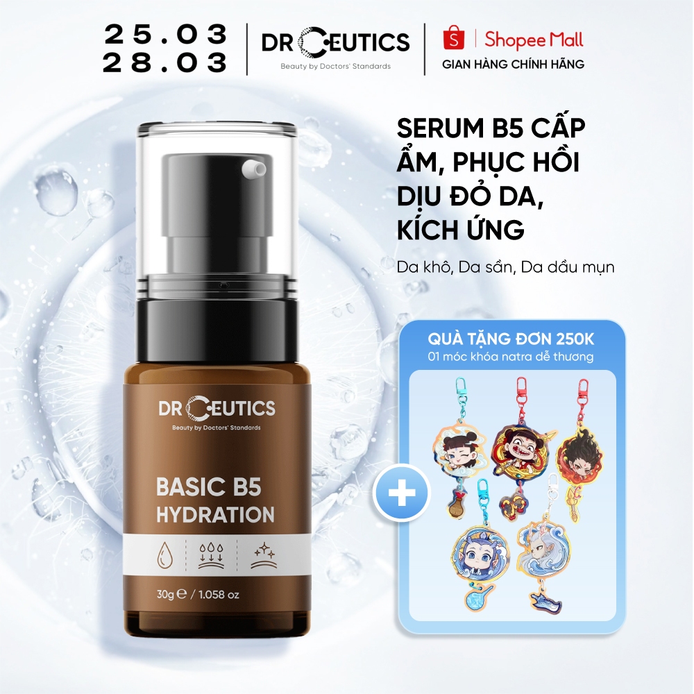 DRCEUTICS Tinh Chất B5 Basic Hydration 5% DrCeutics Cho Da Dầu Mụn (30ml)