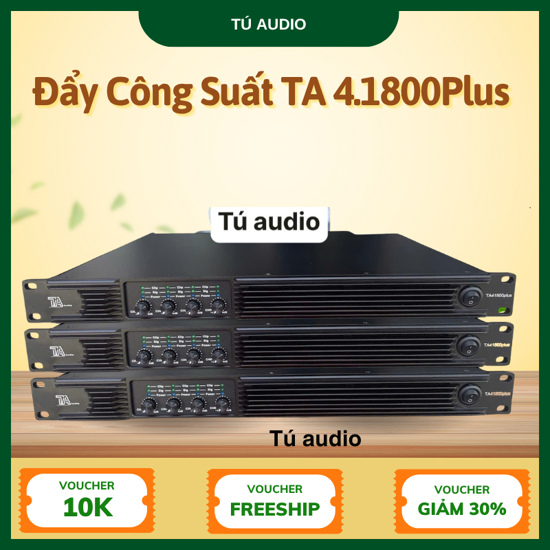 Đẩy TA Soundking 4 kênh 4.1800 Plus, Nguồn xung, mạch Class D, size 1U, Công suất 1800W/kênh