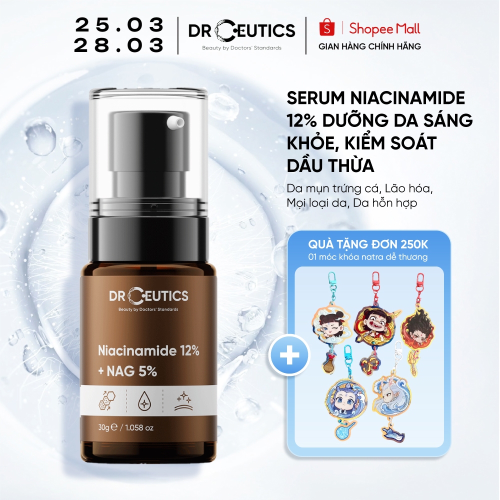 DRCEUTICS Serum Niacinamide 12% Dưỡng Da Sáng Khỏe, Kiểm Soát Dầu Thừa drceutics