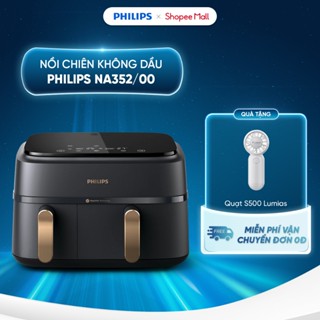 Nồi Chiên Không Dầu 2 ngăn 2 giỏ Philips NA352/00 - Công suất 2750W - 9L - 8 chương trình cài đặt sẵn - Rapid Air Plus