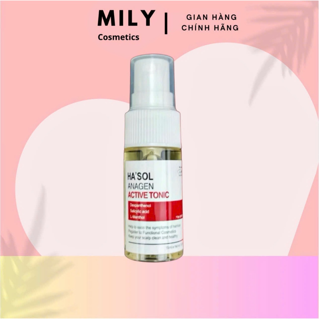 [Hàng TẶNG KHÔNG BÁN] Xịt Kích Mọc Tóc Hasol Anagen Active Tonic Dành Cho Tóc Rụng Mỏng Yếu 15Ml