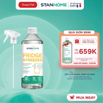 Bình Xịt Khử Mùi Tủ Lạnh STANHOME Fridge&Freezer Làm Sạch Dầu Mỡ Và Rã Đông An Toàn Với Thực Phẩm 500ML