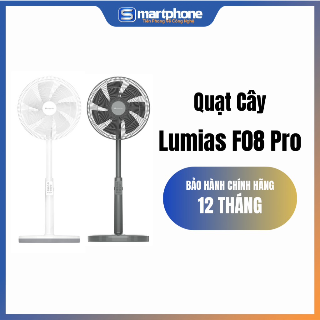 [HỎA TỐC 2H] Quạt đứng Lumias F08/F08 Pro - 28W, 7 cấp độ gió, kết nối wifi, có remote - Bảo Hành 12