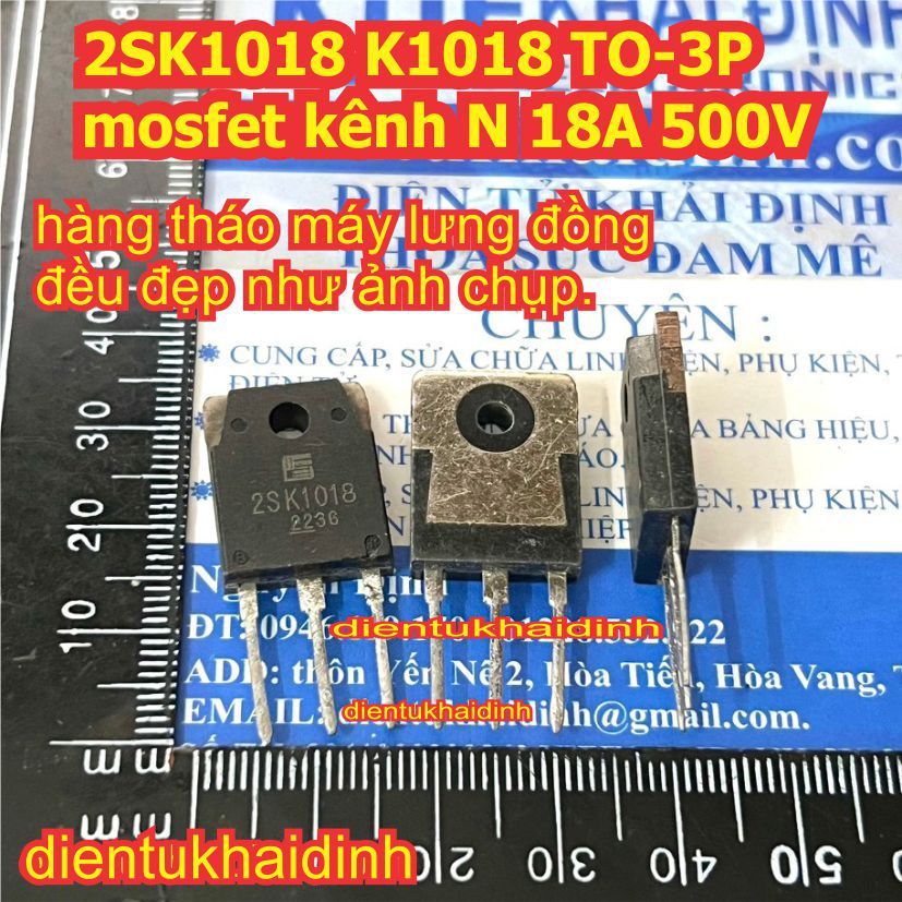 2SK1018 K1018 TO-3P mosfet kênh N 18A 500V kde0938