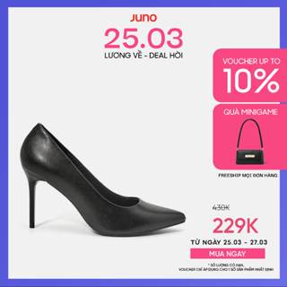 Giày Cao Gót Nữ 9cm Thời Trang JUNO Mũi Nhọn CG09104
