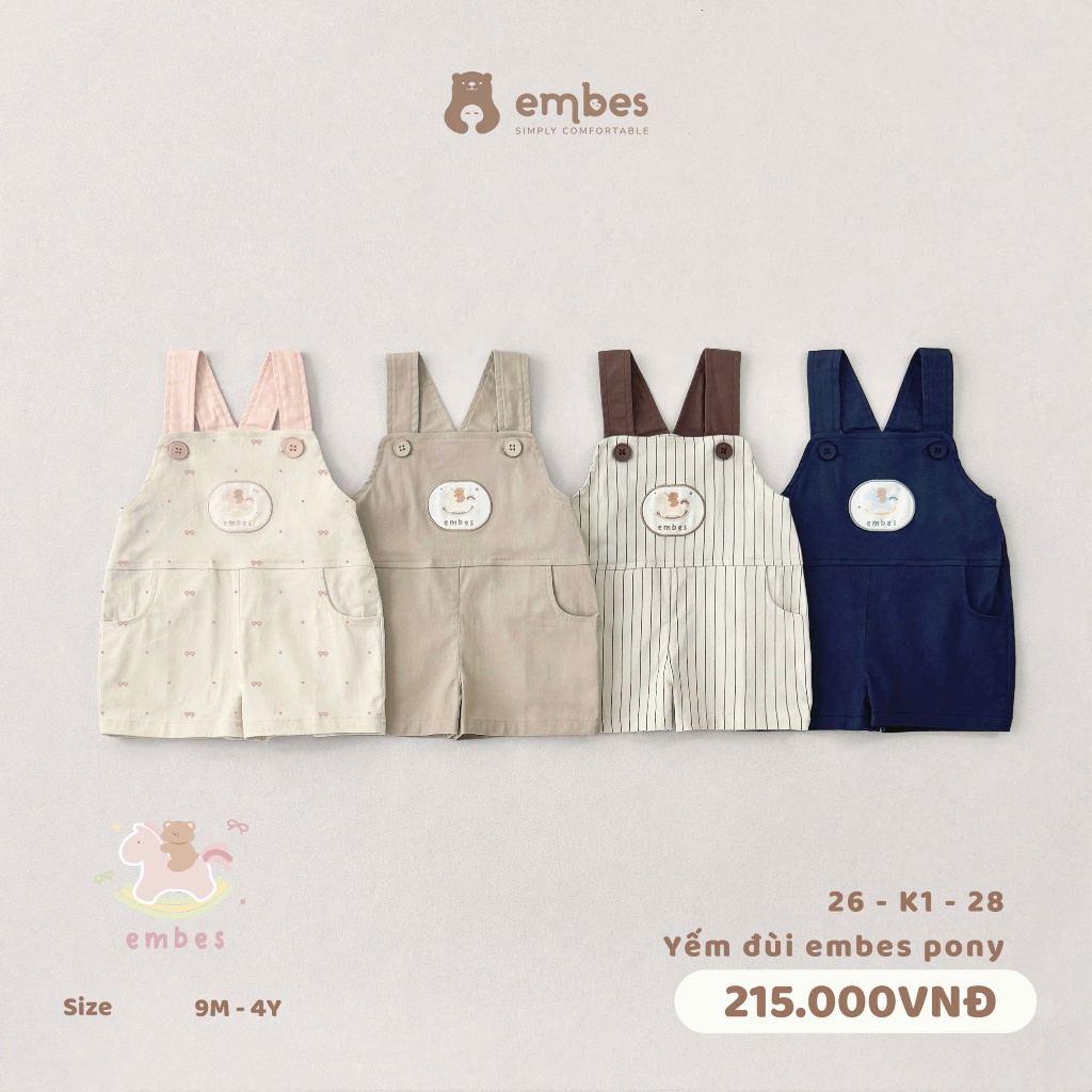 Yếm Quần Cho Bé / Yếm Đùi Embes Pony Chính Hãng Cho Bé - 26-K1-28