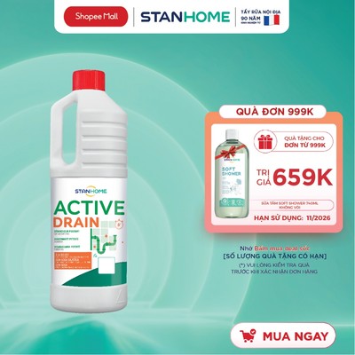 Dung dịch thông tắc đường ống Stanhome active drain 1000ml