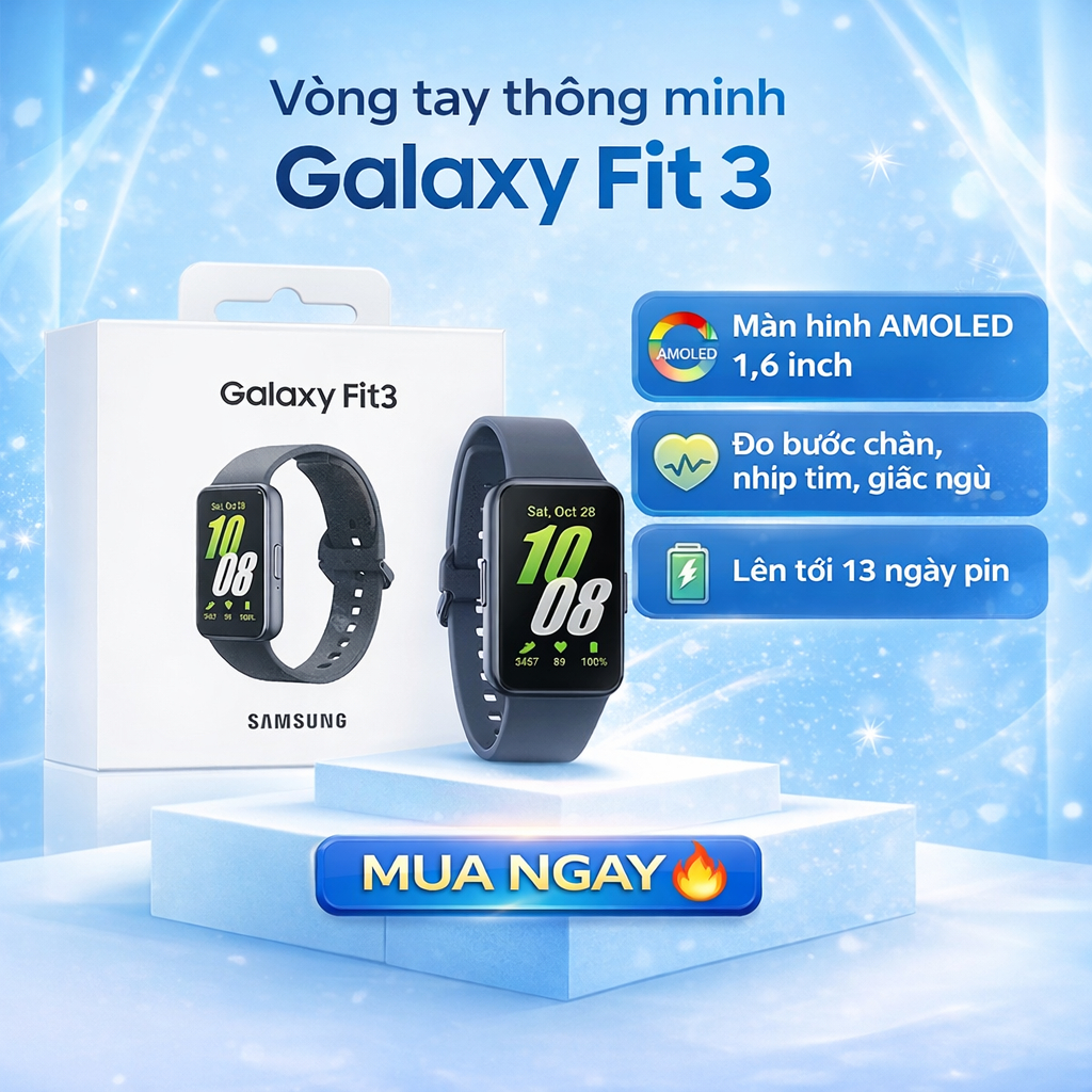 Vòng tay thông minh Samsung Galaxy Fit3 - NEW SEAL  SAMSUNG | BigBuy360 - bigbuy360.vn