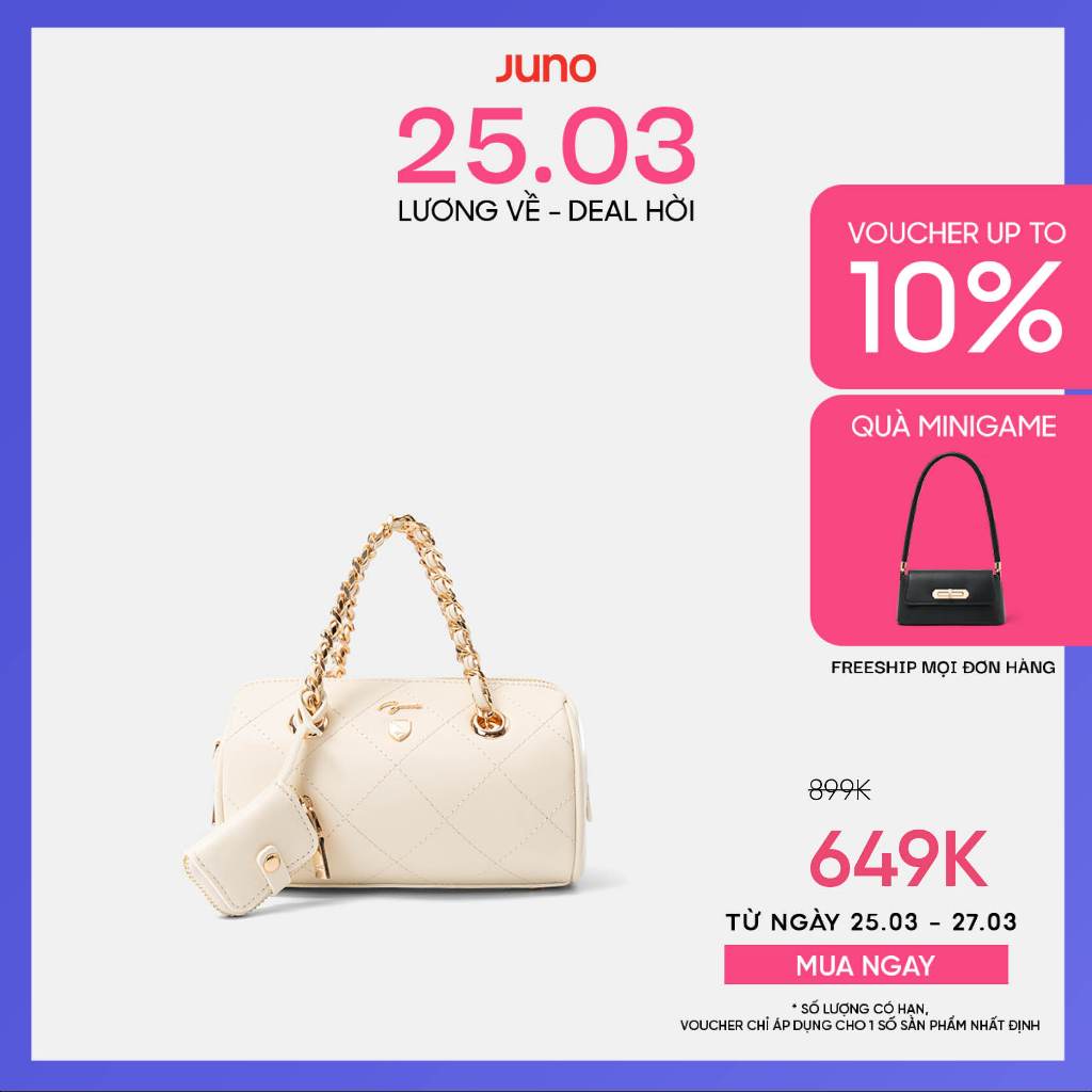 Túi Xách Nữ Thời Trang JUNO Cỡ Nhỏ Form Bowling Preppy Hanbook TXN985