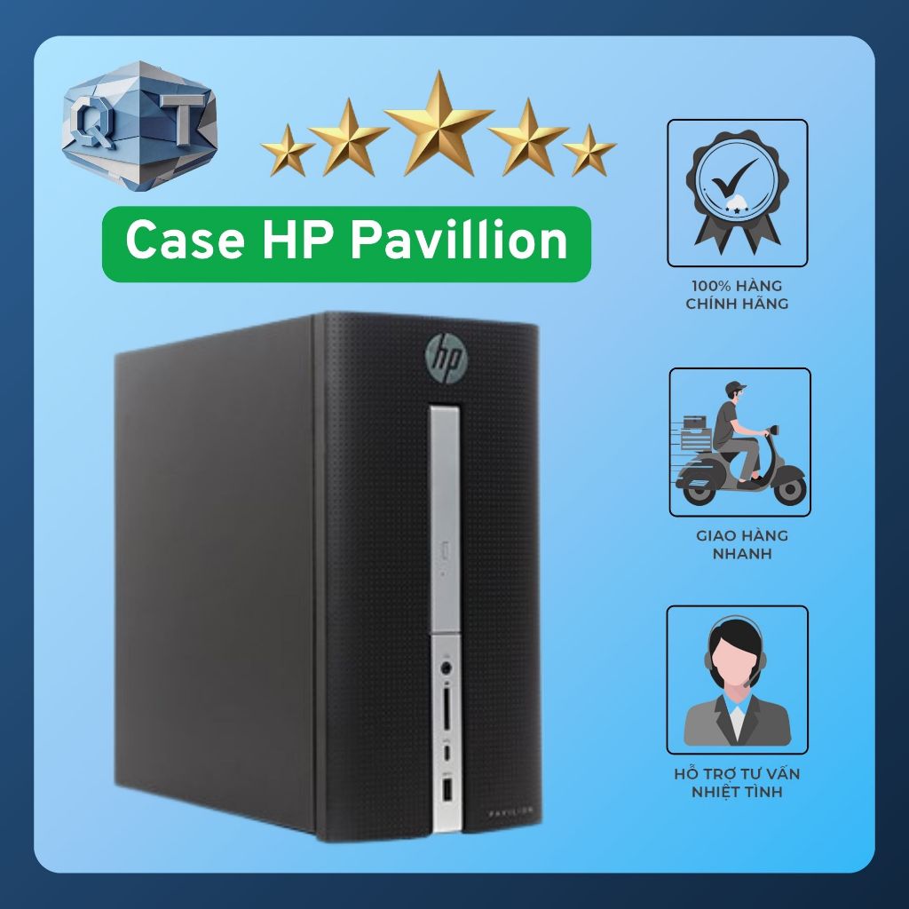 Case máy tính HP H110 - CPU I5-7500 - Ram 8GB - SSD 120GB - HDD 1TB (Tặng dây nguồn)