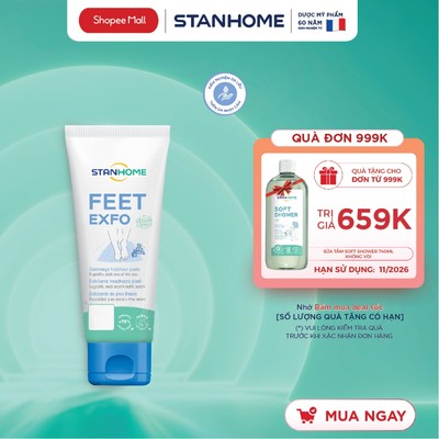 [Hạn 04/2027] Kem Tẩy Tế Bào Chết Da Chân STANHOME Feet Exfo Giảm Nứt Nẻ Gót Chân Thô Sạn Không Gây Kích Ứng 75ML