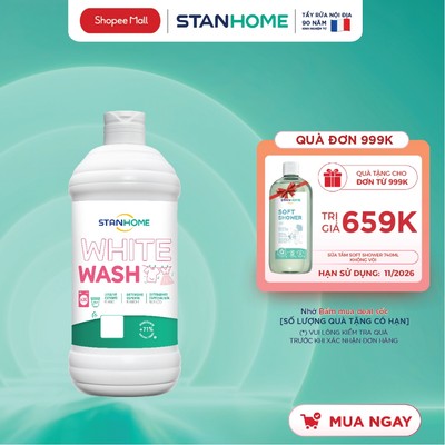 Nước giặt đậm đặc cho đồ trắng Stanhome White Wash 750ml