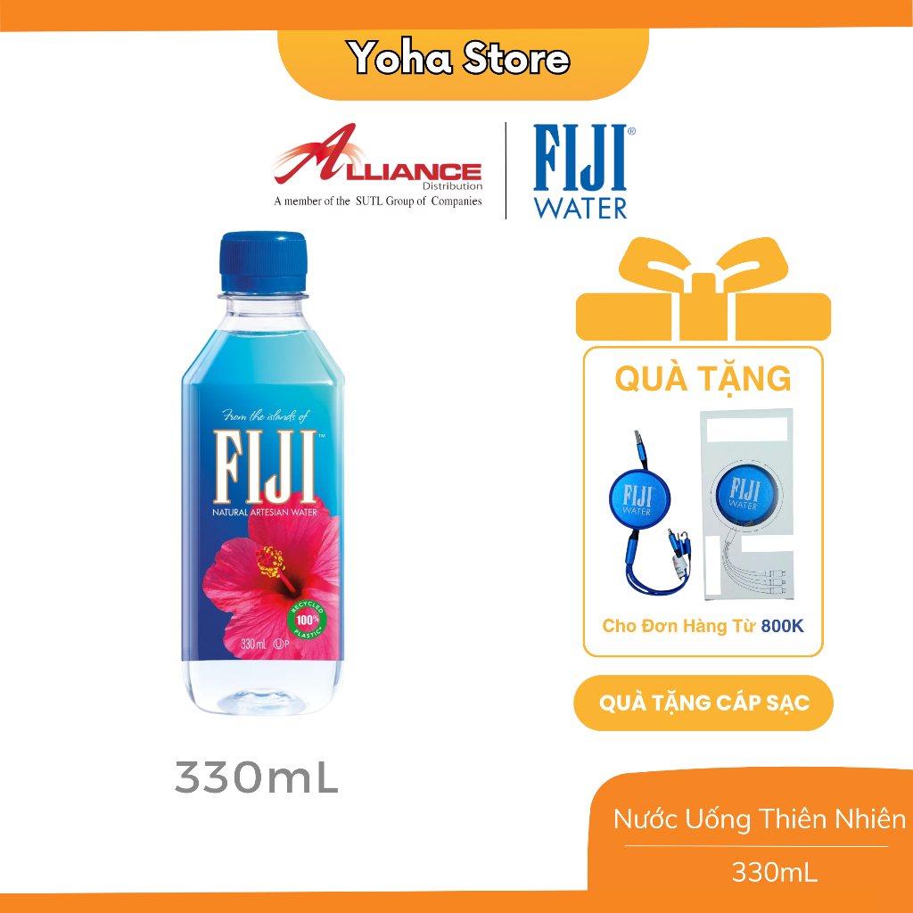 [Earth's Finest Water] Nước Khoáng Nhập Khẩu Fiji Thùng 330ml x 24 Chai - Thương Hiệu Tại Mỹ