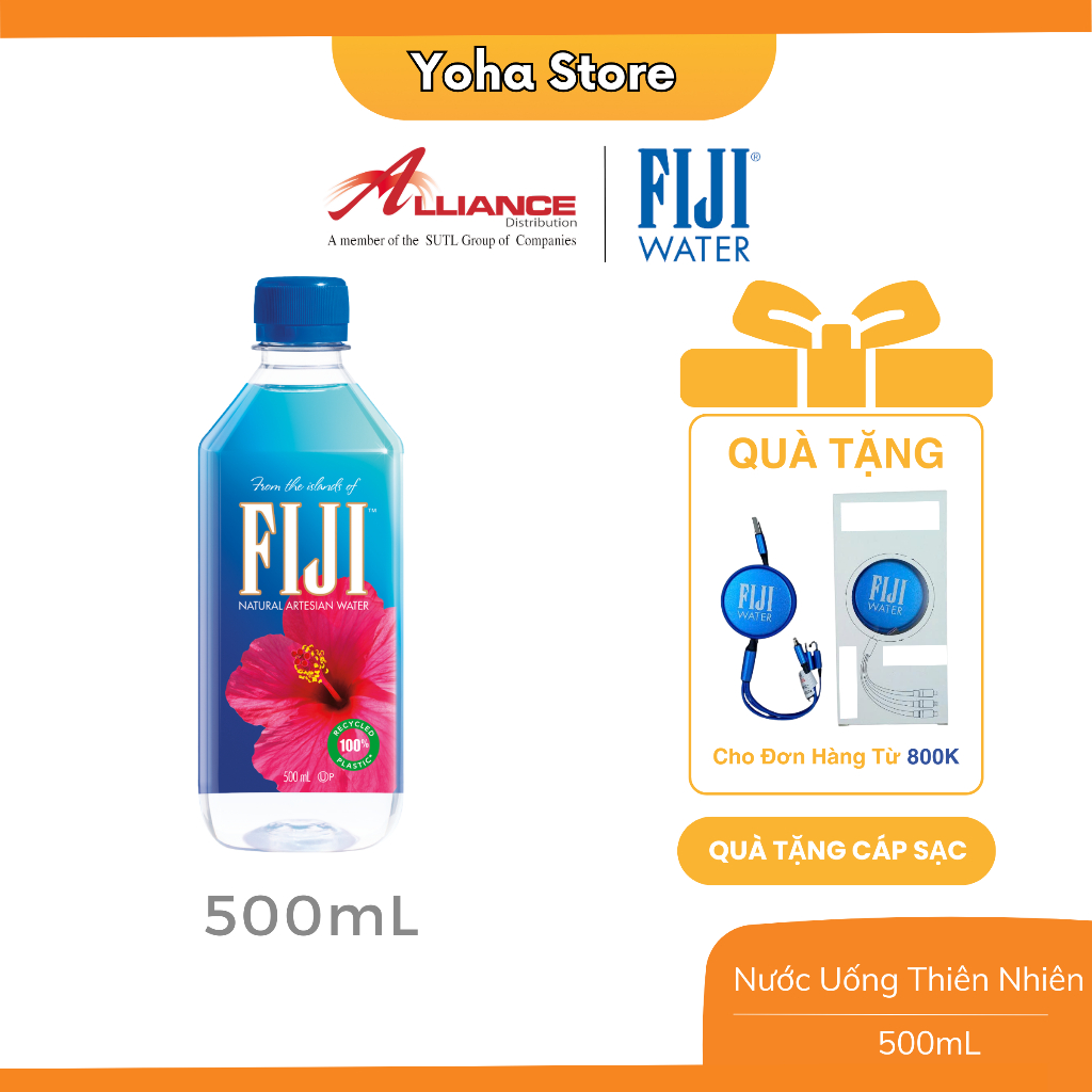 [Earth's Finest Water] Nước Khoáng Nhập Khẩu Fiji 500 ml x 12 Chai - Thương Hiệu Cao Cấp Số 1 Tại Mỹ