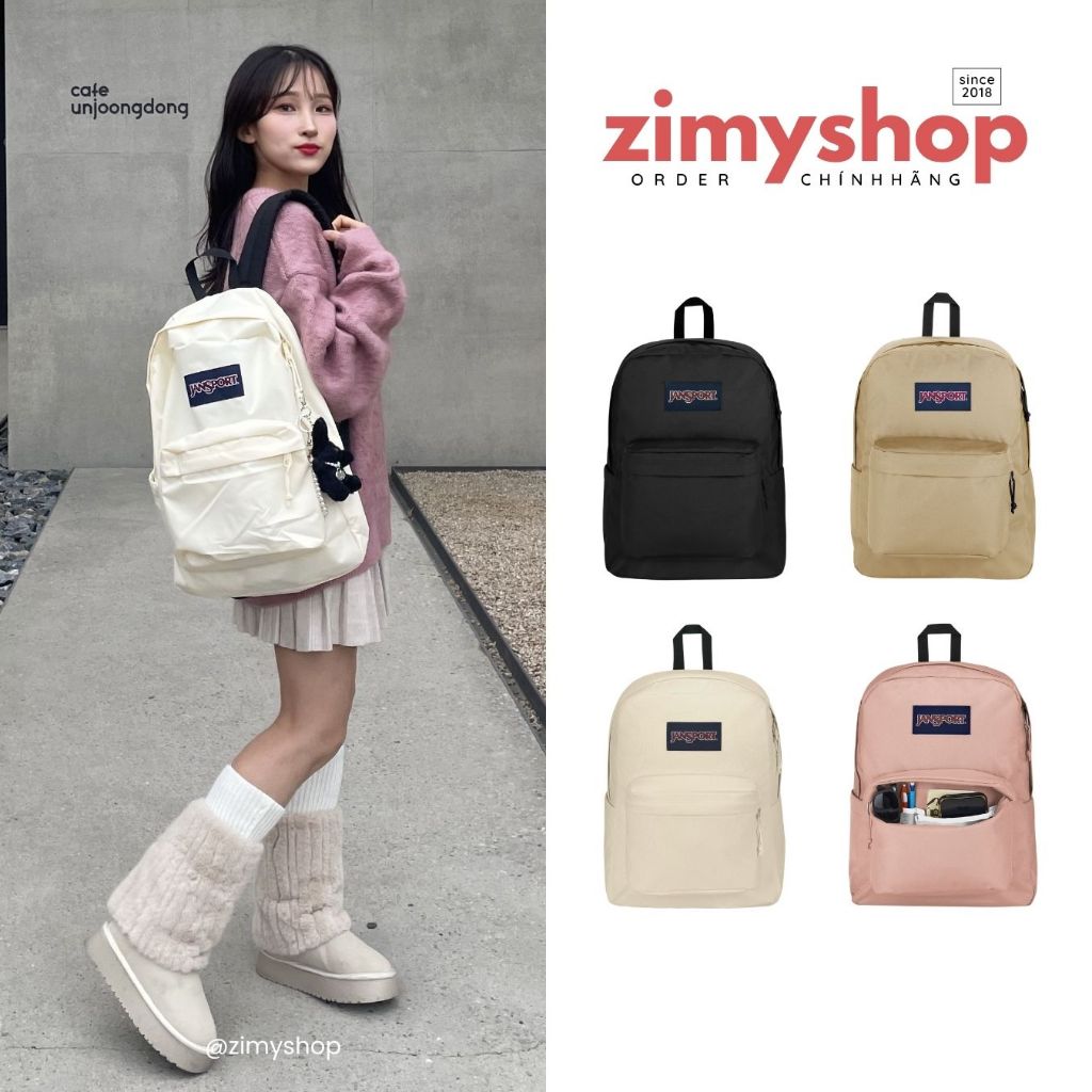 CHÍNH HÃNG BALO SUPERBREAK MISTY ROSE JANSPORT HÀN QUỐC