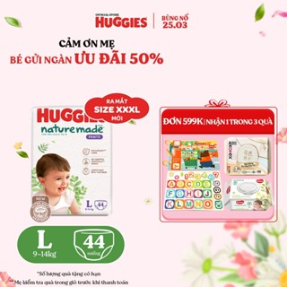 Tã Quần Huggies Nature Made Size M58 L44/XL38/XXL26/XXXL28 Cho Bé 6-25kg Sợi Thiên Nhiên Mềm Mịn Thoáng Khí Chính Hãng