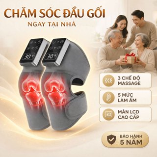 Máy Massage Đầu Gối Đai Massage Cao Cấp Hỗ Trợ Giảm Đau Nhức Khớp Gối, Khuỷu Tay Có Nhiệt Hồng Ngoại