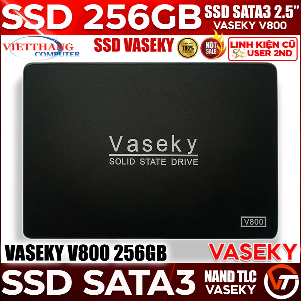 Ổcứng SSD Vaseky 256GB  V800 SATA3 Sức khỏe Good 100% SSD cũ đã qua sử dụng ( Cũ - 2nd )