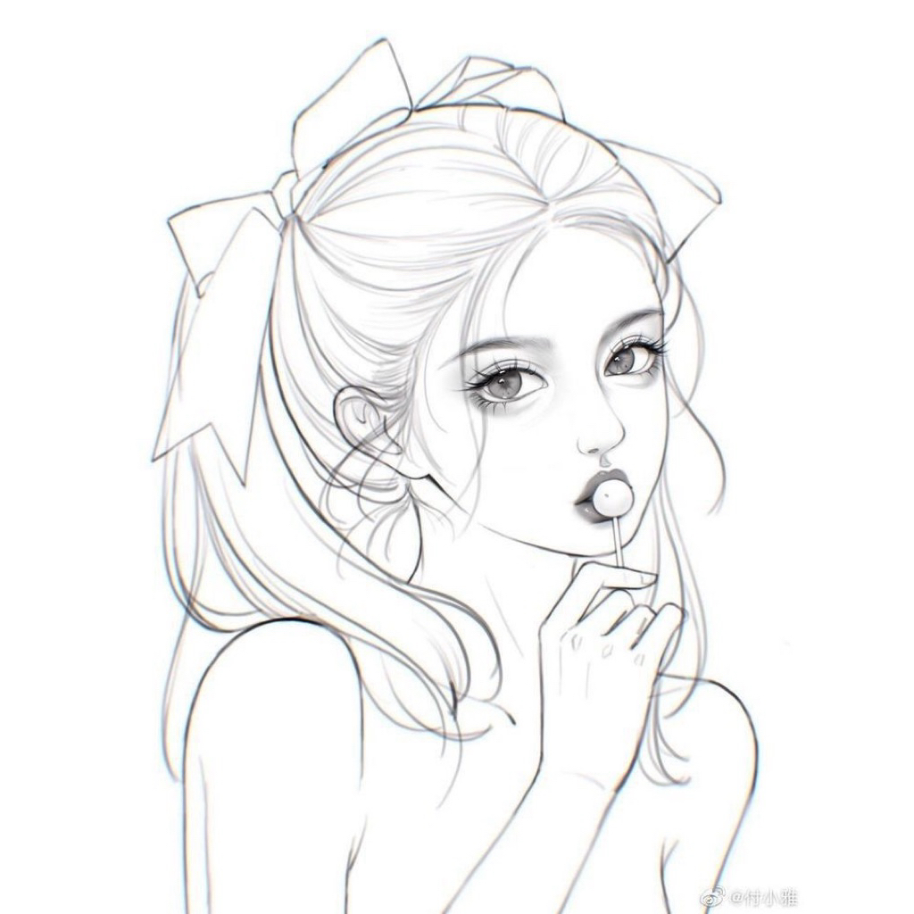 Tranh tô màu chủ đề cô gái  giay A4 A5