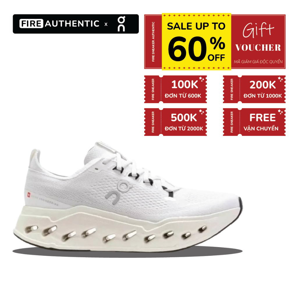 | Fire Authentic | Giày On Running Cloudsurfer Max White/White