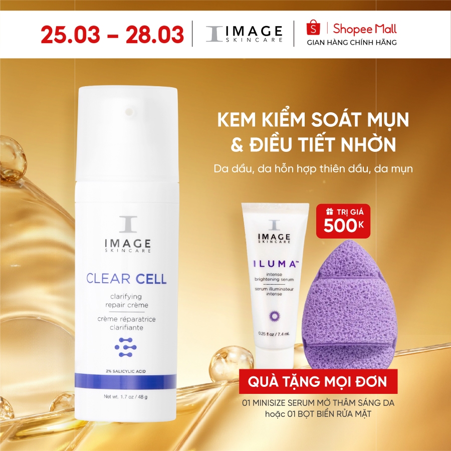 Kem dưỡng image giảm mụn, kiểm soát nhờn cho da dầu mụn IMAGE Skincare CLEAR CELL Clarifying Repair 