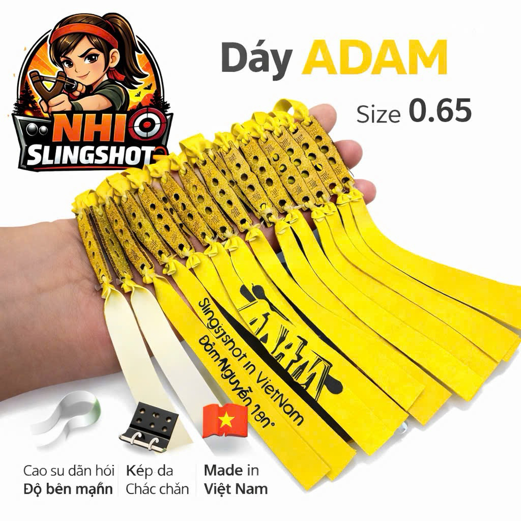 Dây Cao Su Adam Vàng 0.65mm