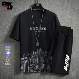 Đồ thể thao nam mẫu thể thao đồ bộ nam in chữ DRINKBHFKS mẫu mới 2026 Pikrui Fashion