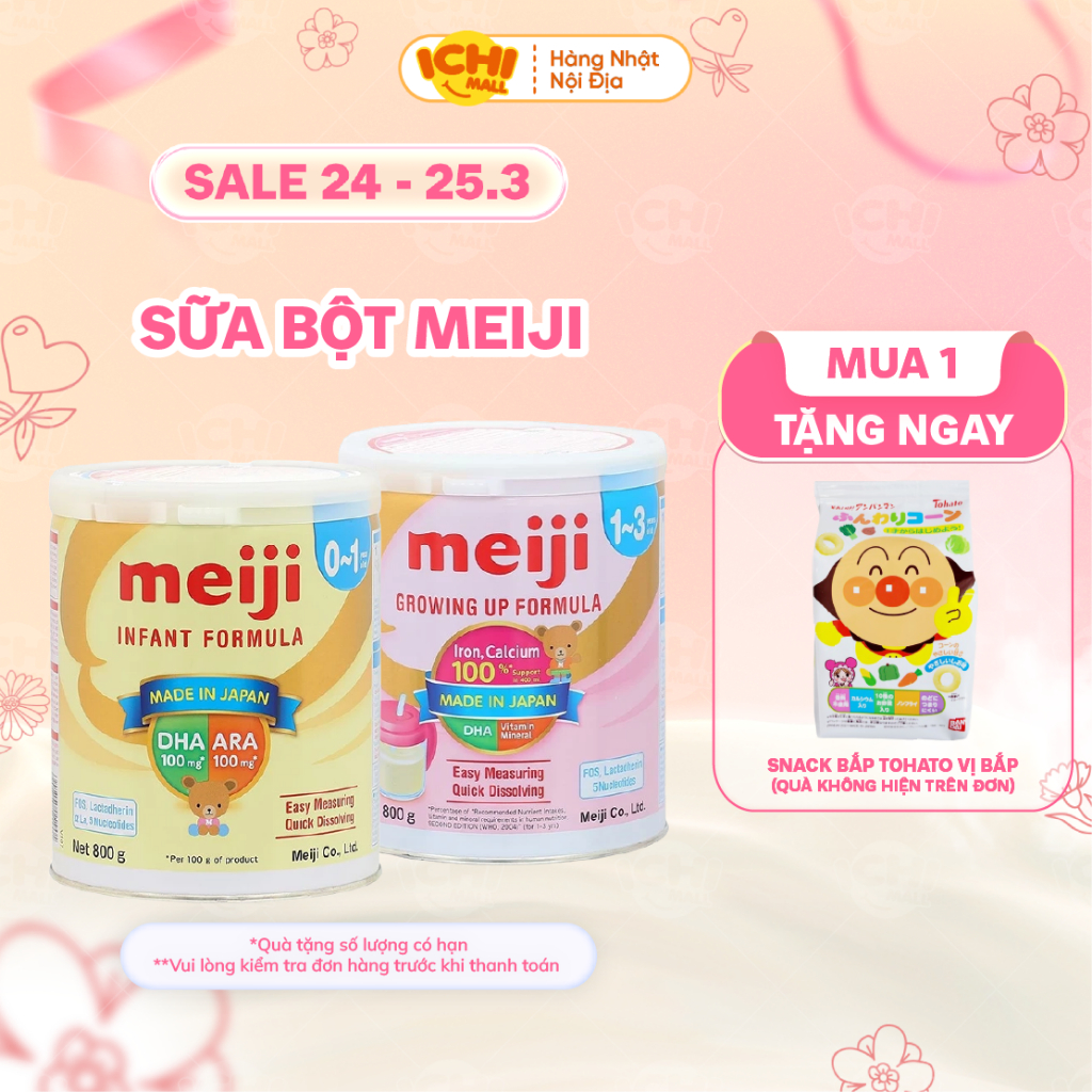 Sữa Bột Meiji ( Infant Formula , Grow up Formula ) lon 800g_Ichimall