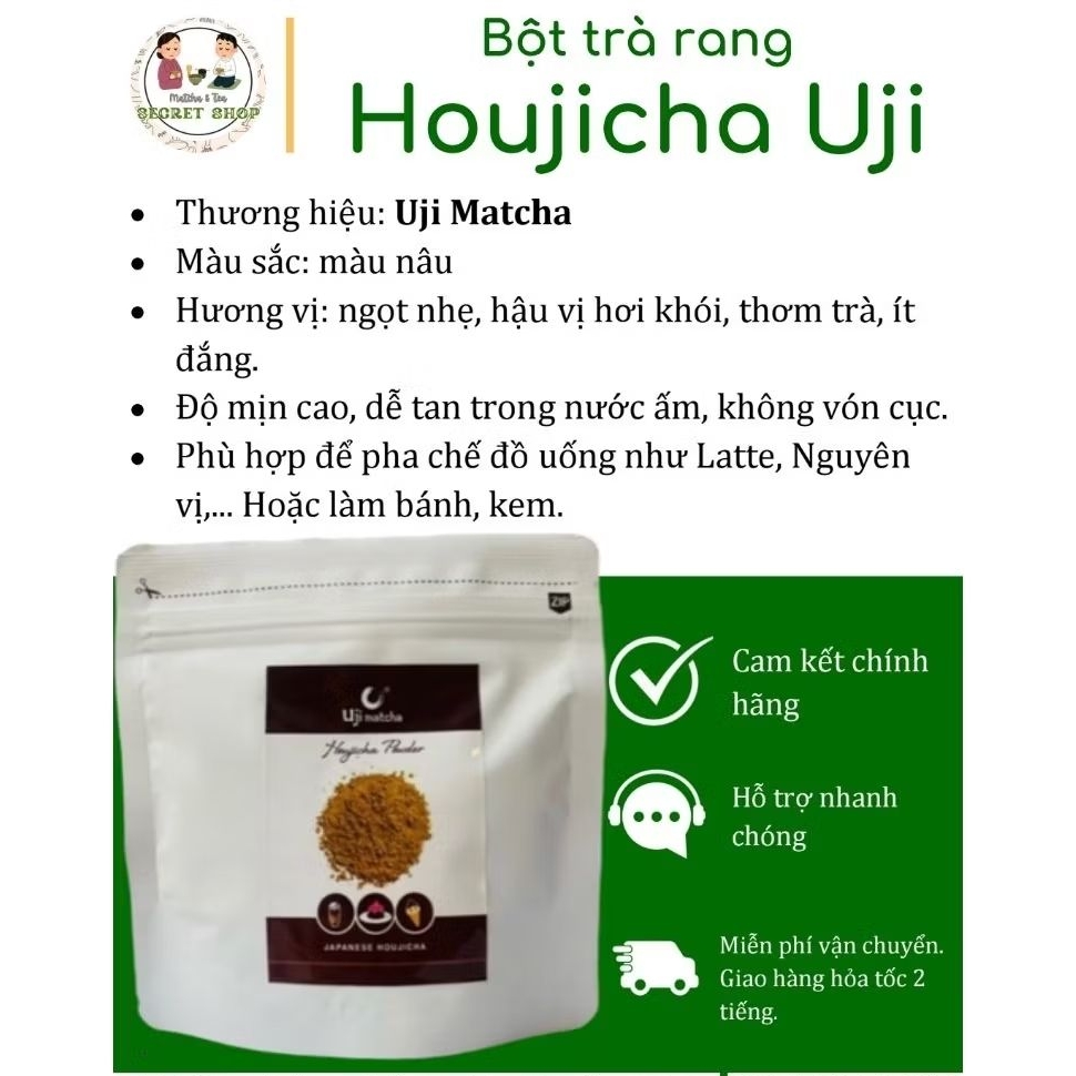 Bột trà rang Houjicha Uji -  Uji Matcha - SECRET SHOP
