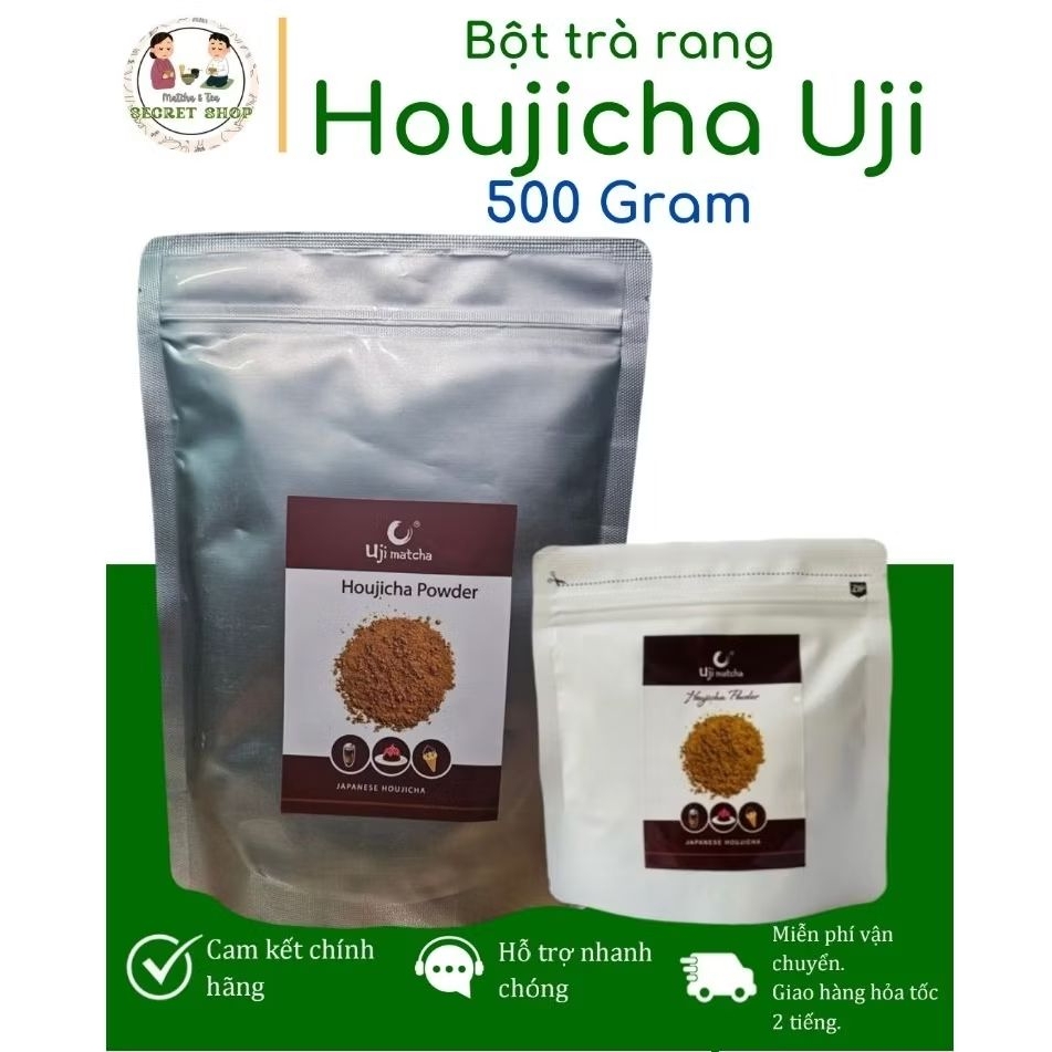 [500GRS] Bột trà rang Houjicha Uji 500Gram - Uji Matcha - SECRET SHOP