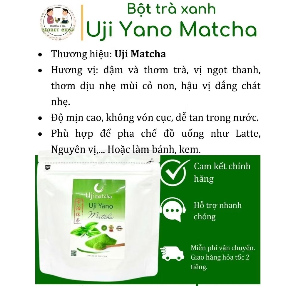 Bột trà xanh Uji Yano Matcha - Uji Matcha - SECRET SHOP MATCHA