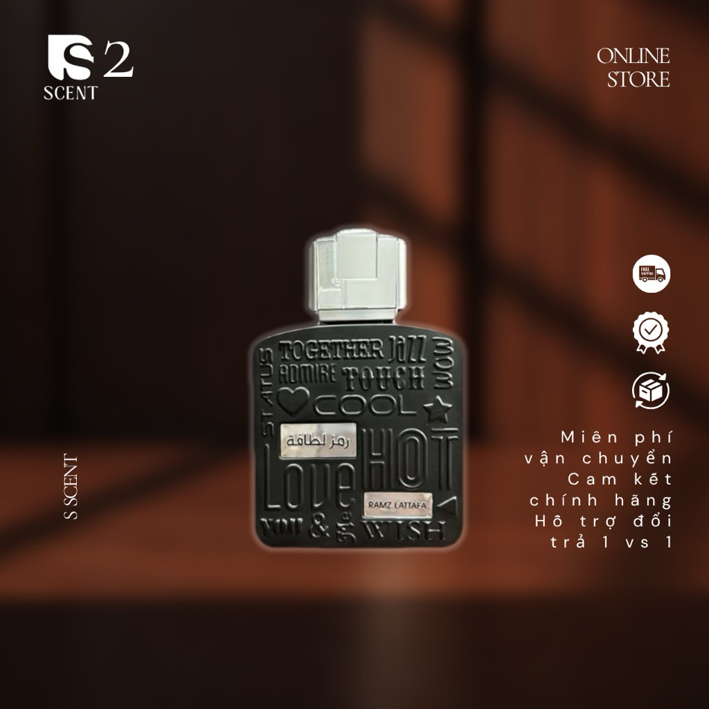 Nước hoa unisex Lattafa Ramz Silver EDP | SSCENT