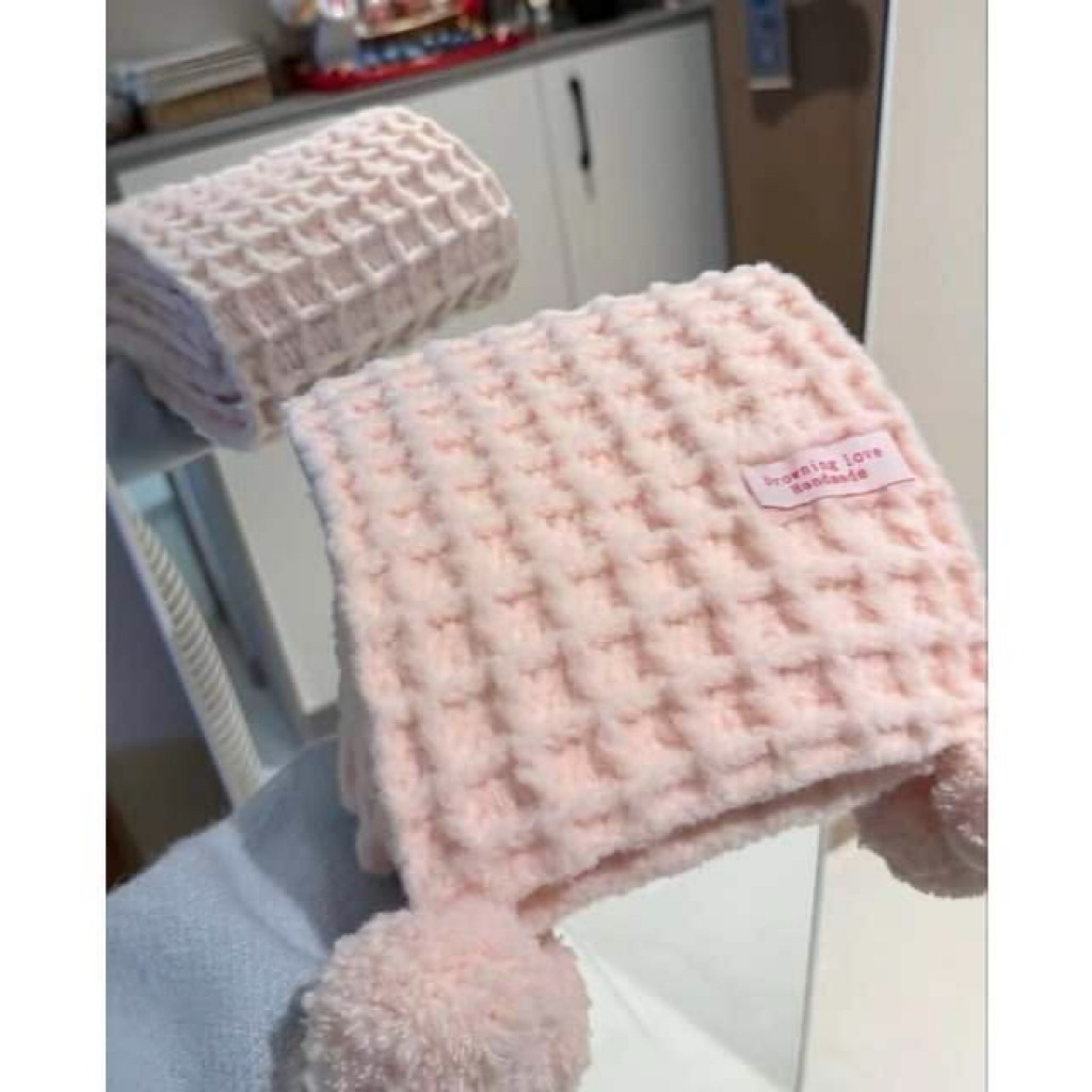 Khăn len Waffle Handmade (Không có PomPom)  siêu ấm, mền mịn, thích hợp cho mùa đông, tặng người yêu