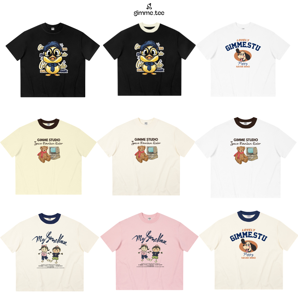 [Hàng Mới] Áo Thun Boxy Gimme -  BST Lộn Xộn - Premium 100% Cotton 2 Chiều 250gsm - Áo Thun Unisex -