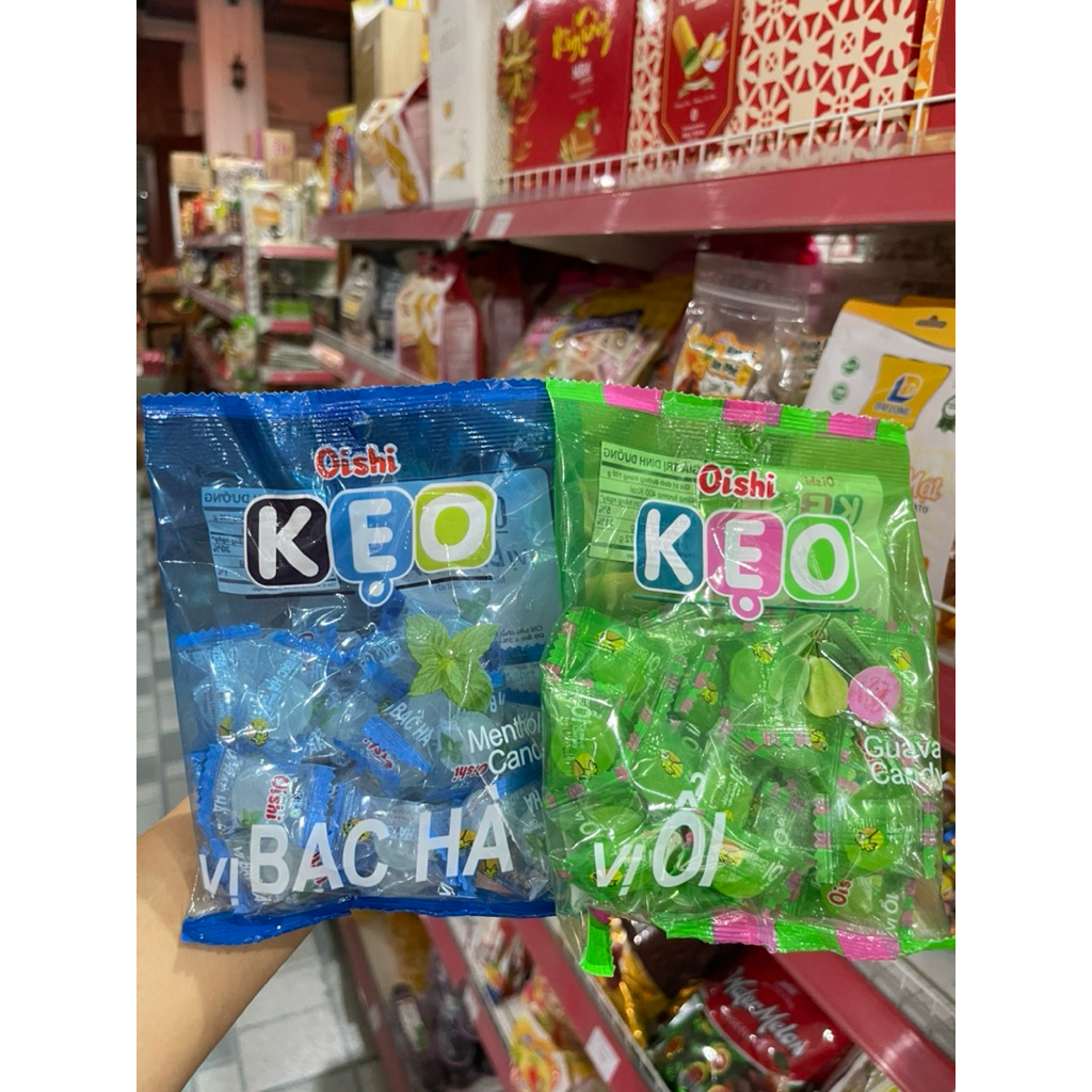 Kẹo Oishi Gói 85g - Vị Bạc Hà & Vị Ổi 85g