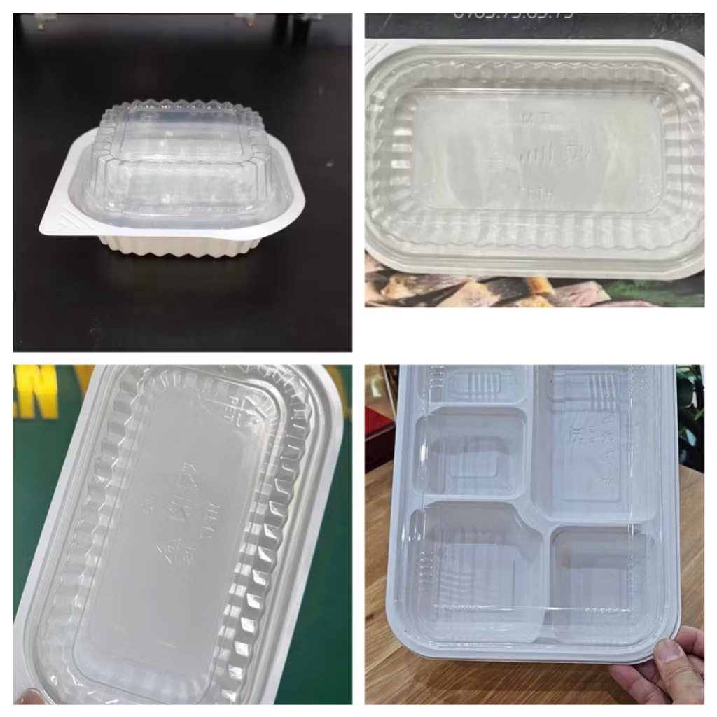 SET 50 Hộp nhựa kèm nắp  HT 12 , HT17 , HT 203 ,HT26 màu trắng dùng một lần