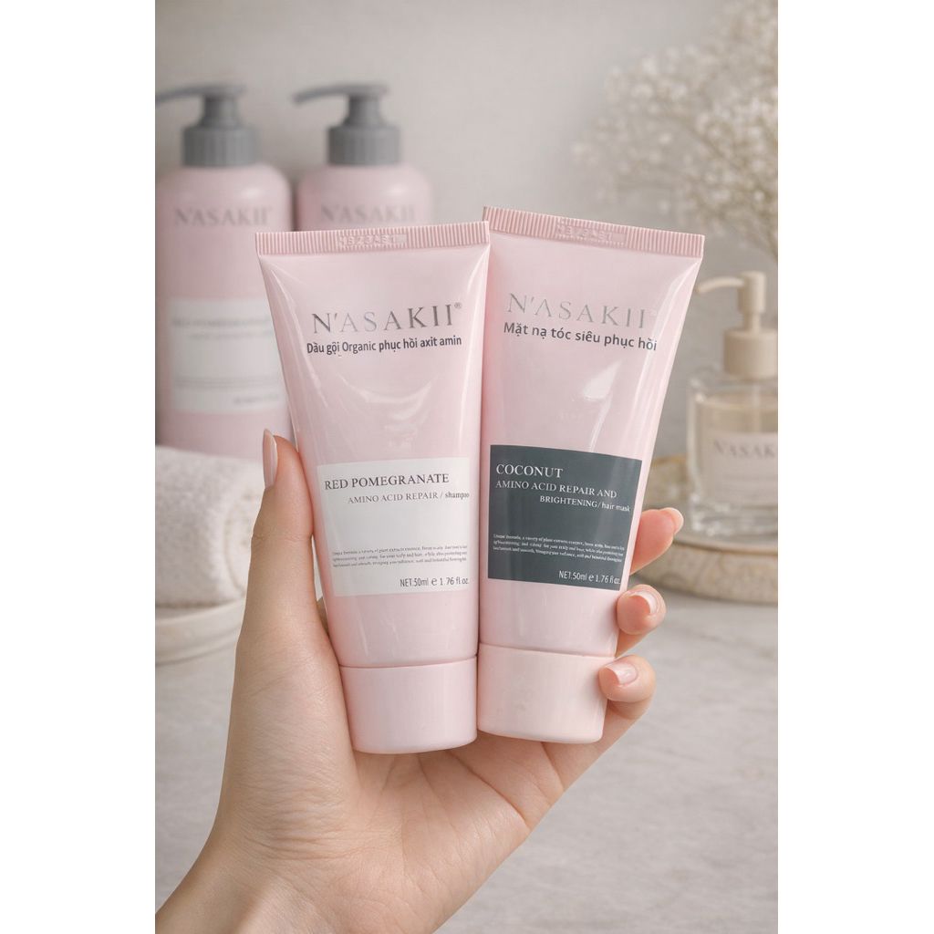 NASAKII - Cặp Gội Xả Mini 50ml Dùng Thử