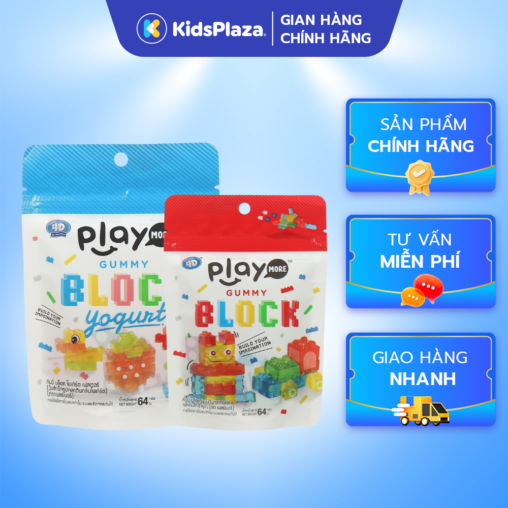 Kẹo dẻo xếp hình Playmore 64g Chính hãng - KidsPlaza