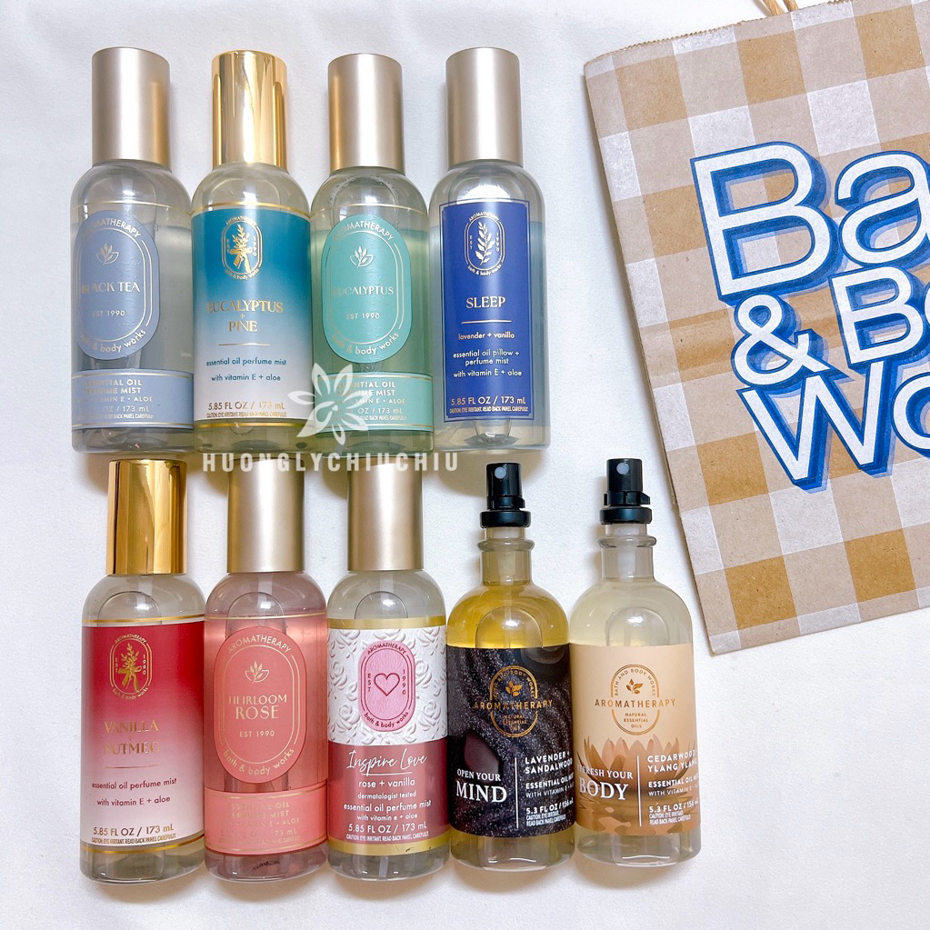 Xịt thơm tinh dầu thư giãn Bath and Body works - xịt gối pillow mist