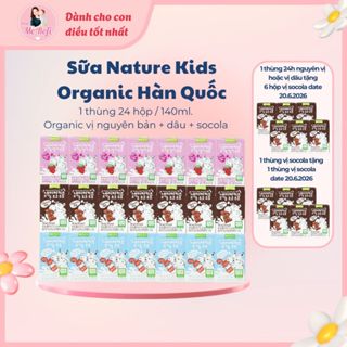 Sữa tươi hữu cơ Organic Nature kids Hàn Quốc 140ml cho bé từ 1y - Mẹ Rofi