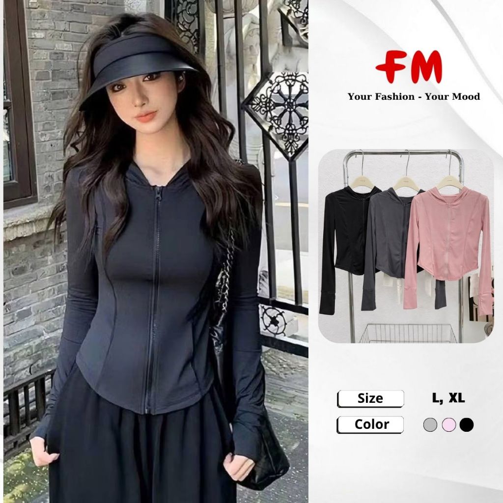 Áo Khoác Chống Nắng Nữ FMSTYLE – Form Ôm Có Mũ Viền 2 Bên Chống UV Tốt Mặc Mát Dễ Phối 26030463