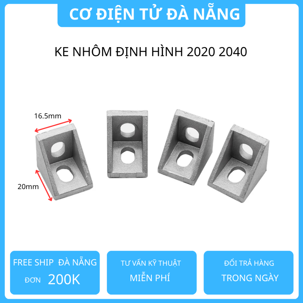 Ke góc vuông nhôm định hình 2020, 2028