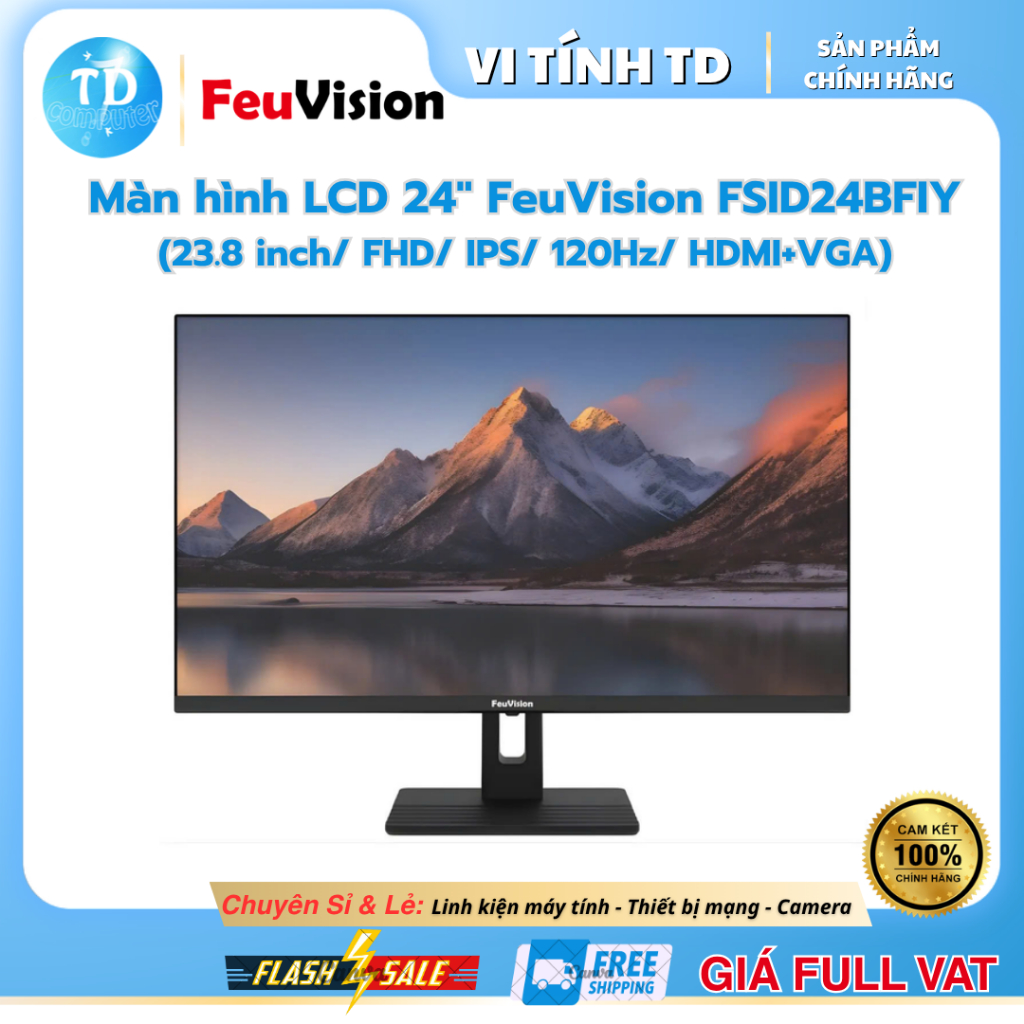 Màn hình máy tính FeuVision FSID24BFIY (23.8 inch - FHD - IPS - 100Hz) - Hàng chính hãng